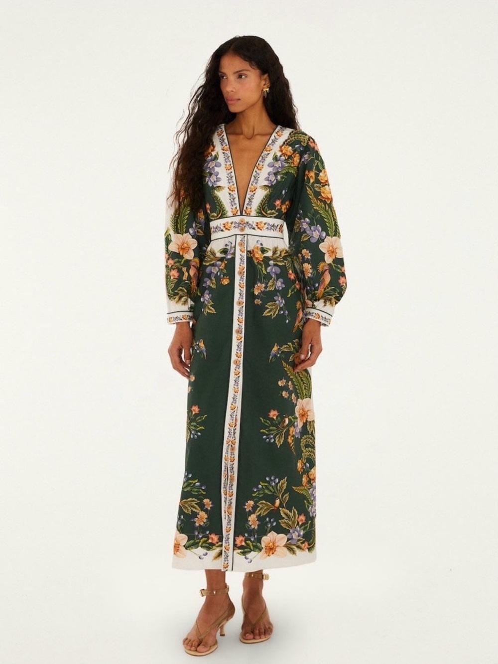 FARM Rio Green Nature Floral Maxi Dress - Picture 3 of 3